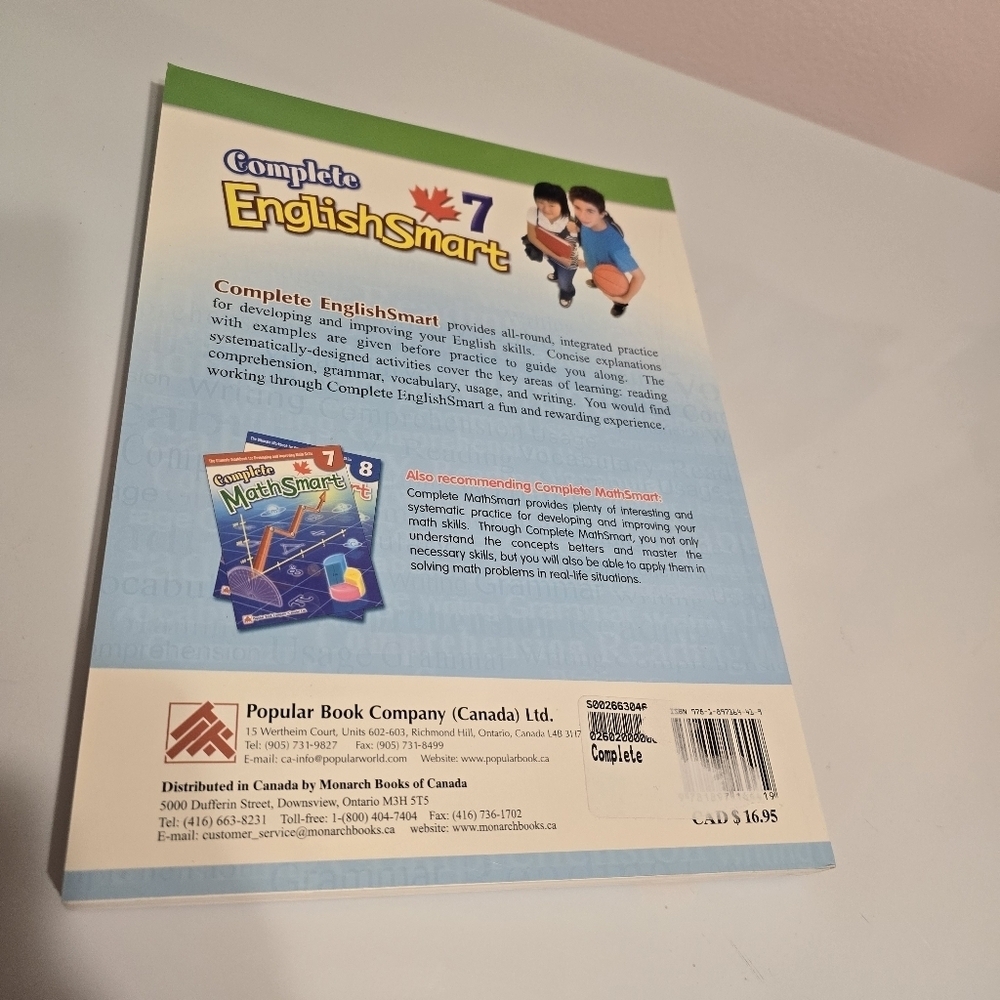 🌈NEW Complete EnglishSmart 7 Grade 7 Canadian Version Book - Picture 4 of 5